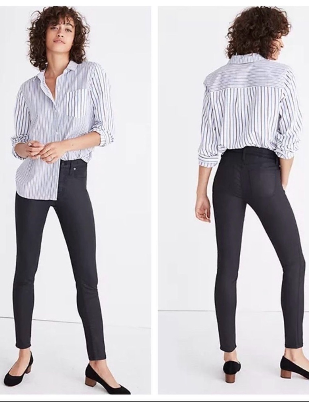 Madewell 10" High-Rise Skinny Jeans Coated Edition Size 32